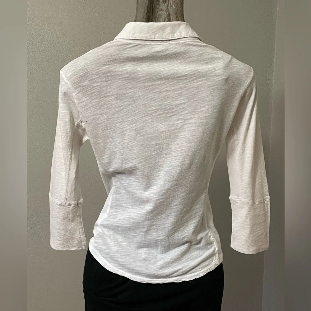 James Perse cotton button down T shirt - ombré color - size 0 - Picture 3 of 6